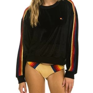 Aviator Nation Black Velvet Sweatshirt size M